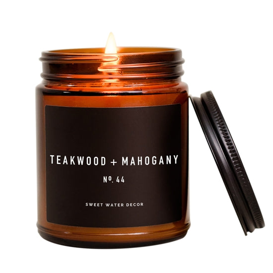 Teakwood and Mahogany Soy Candle