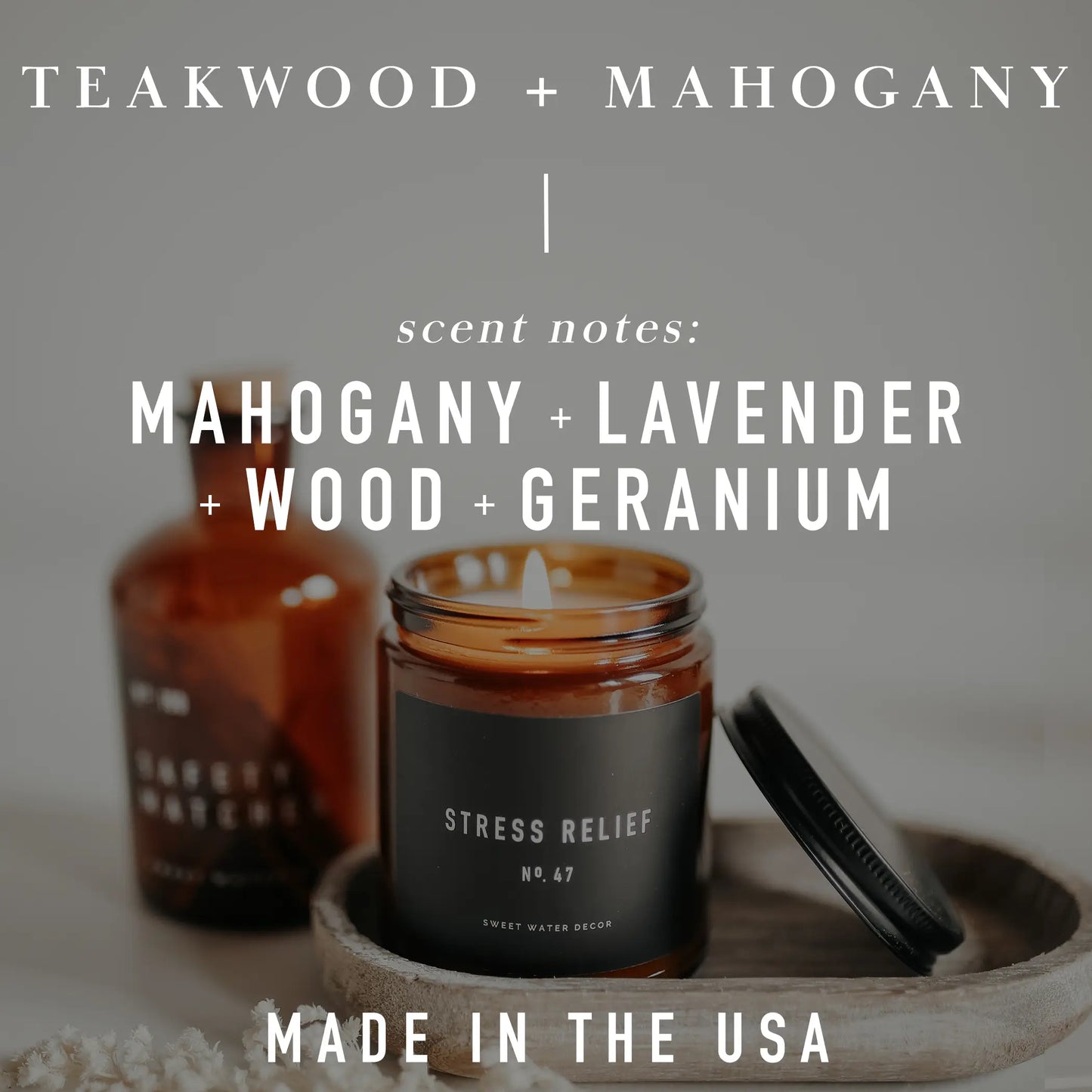 Teakwood and Mahogany Soy Candle