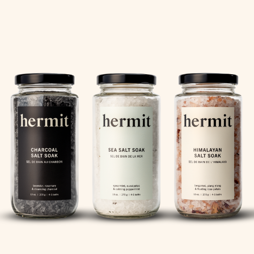 Salt Soak | Charcoal with lavender and rosemary