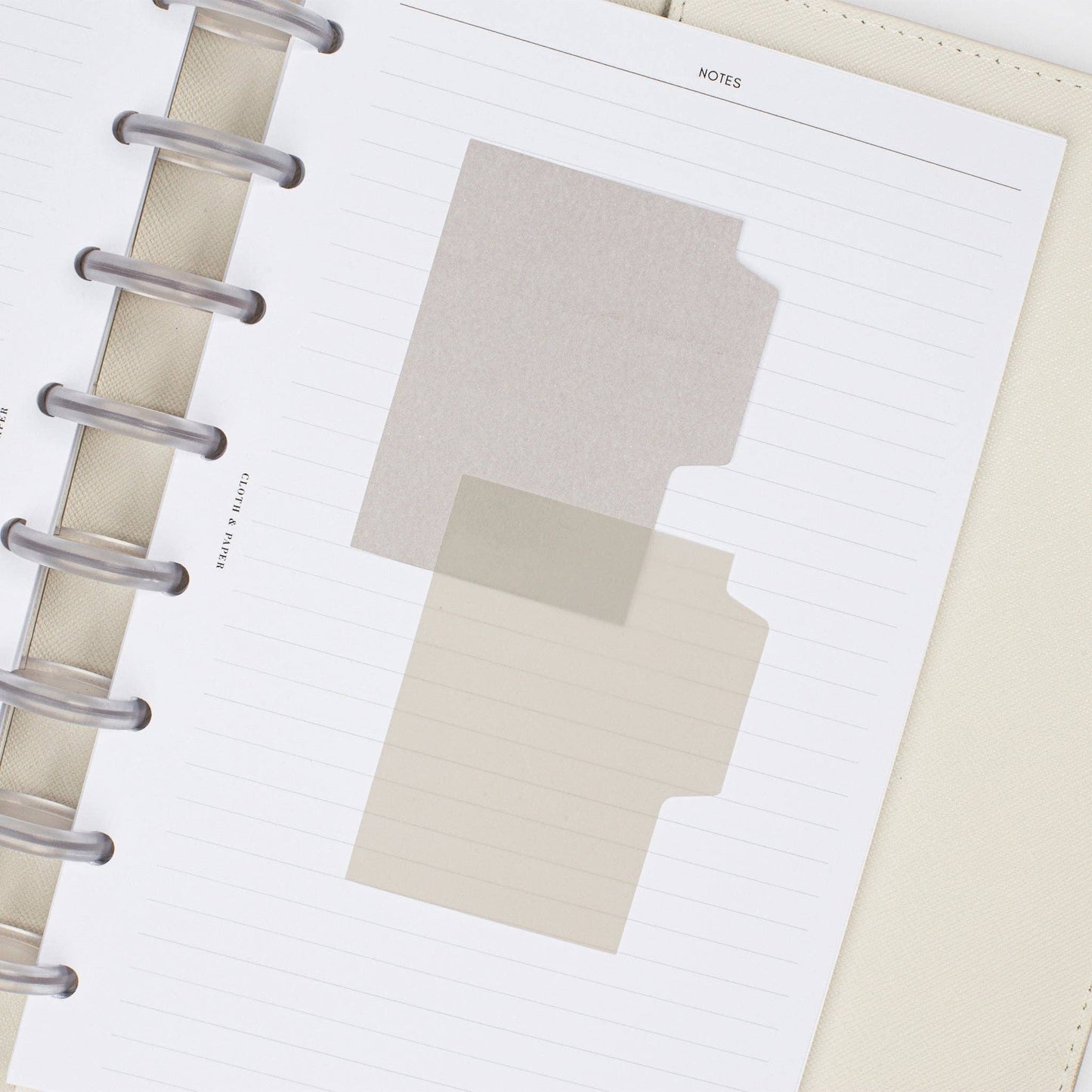 Blank Tab Sticky Note Set | Linen