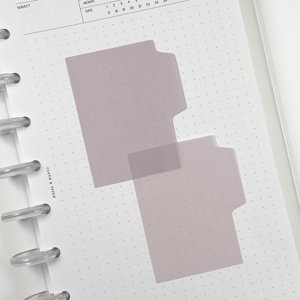 Blank Tab Sticky Note Set: Orchid