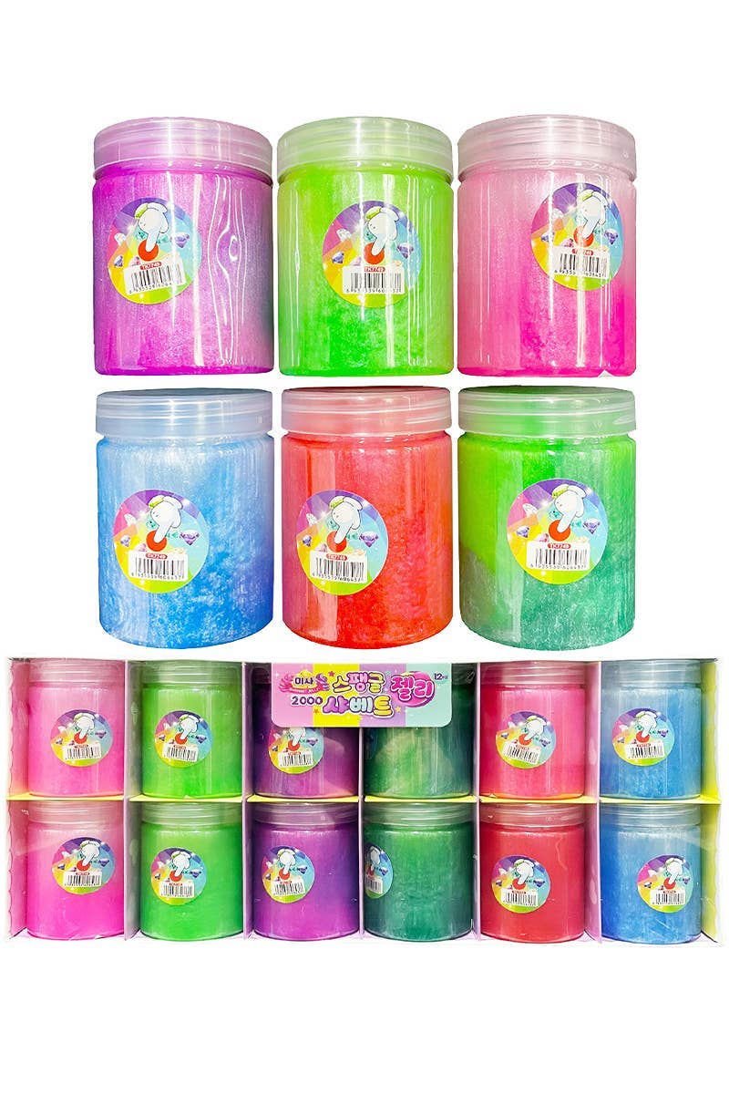 Ombre Glitter Shimmer Sherbet Gel Slime Jar: ASSORTED / ONE SIZE