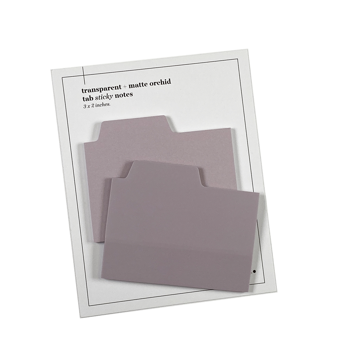 Blank Tab Sticky Note Set: Orchid