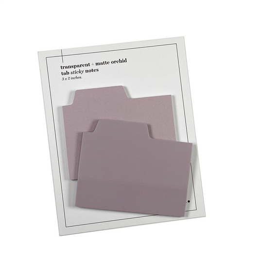Blank Tab Sticky Note Set: Orchid