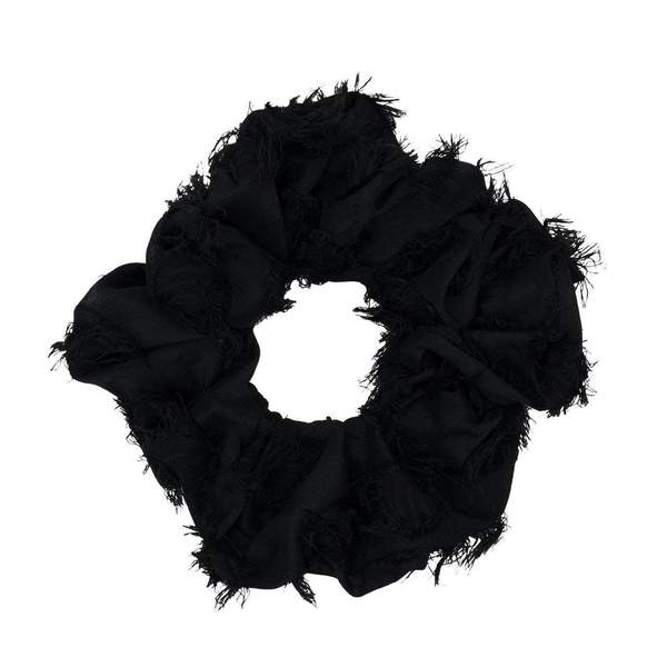 Brunch Scrunchie | Frayed Black